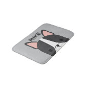 Tapis De Bain Chien-taureau français mignon avec nom personnalis (Angle)