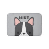 Tapis De Bain Chien-taureau français mignon avec nom personnalis (Devant)