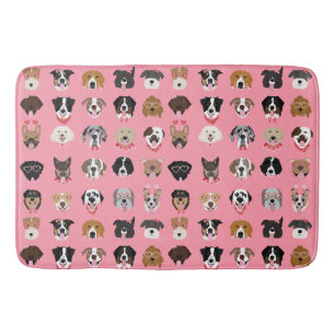 Tapis De Bain Chien Valentine Face Motif