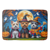 Tapis De Bain Chiens Cairn Terrier Citrouille Halloween Drôle (Devant)