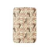 Tapis De Bain chiens chanceux avec l'arrière - plan de saucisses (Devant (Vertical))