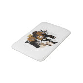 Tapis De Bain Chiens, Chat, Poulet (Angle)