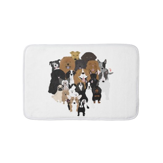 Tapis De Bain Chiens, Chat, Poulet (Devant)