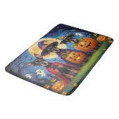 Tapis De Bain Chiens d'Affenpinscher Citrouille Halloween Funny (Angle)