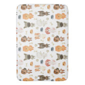 Tapis De Bain Chiens d'aquarelle. (devant Vertical)