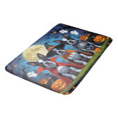 Tapis De Bain Chiens de Boston Terrier Citrouille Halloween Funn (Angle)