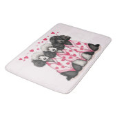 Tapis De Bain Chiens de caniche de la Saint-Valentin (Angle)