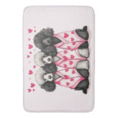 Tapis De Bain Chiens de caniche de la Saint-Valentin (devant Vertical)
