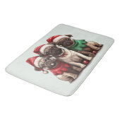 Tapis De Bain Chiens de Carlin de Noël (Angle)