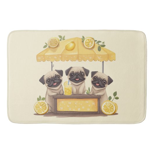 Tapis De Bain Chiens de carlin Stand de Lemonade (Devant)
