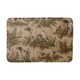 Tapis De Bain Chiens de chasse et gibier à plumes de style vinta