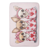 Tapis De Bain Chiens de Chihuahua de la Saint-Valentin (devant Vertical)