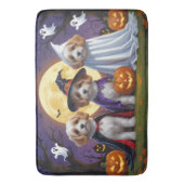 Tapis De Bain Chiens de Coton De Tulear Citrouille Halloween Fun (devant Vertical)