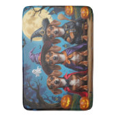 Tapis De Bain Chiens de Dachshund Citrouille Halloween drôle (devant Vertical)