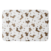 Tapis De Bain Chiens de Dachshund et Bones mignons pattes (Devant)