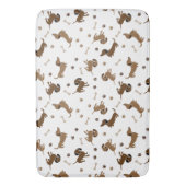 Tapis De Bain Chiens de Dachshund et Bones mignons pattes (devant Vertical)
