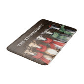 Tapis De Bain Chiens de Greyhound amusants en Écharpes d'hiver (Angle)