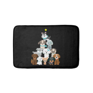 Tapis De Bain Chiens de Noël