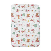 Tapis De Bain Chiens de Noël en accessoires de vacances (Devant (Vertical))