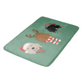 Tapis De Bain Chiens de Noël Goldendoodle (Angle)