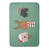 Tapis De Bain Chiens de Noël Goldendoodle (devant Vertical)