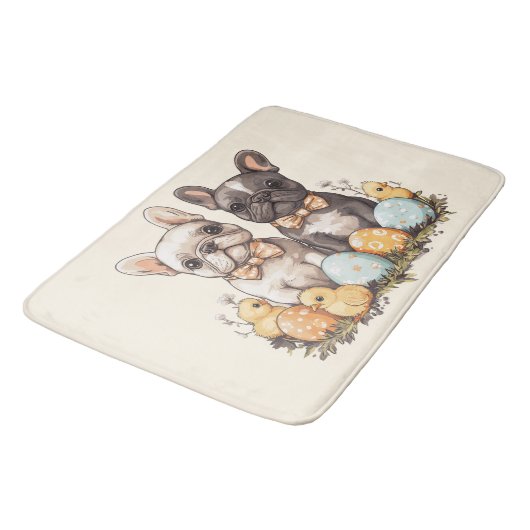 Tapis De Bain Chiens de Pâques (Angle)