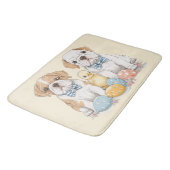 Tapis De Bain Chiens de Pâques (Angle)