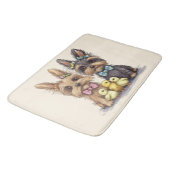 Tapis De Bain Chiens de Pâques Yorkshire Terrier (Angle)