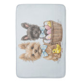 Tapis De Bain Chiens de Pâques Yorkshire Terrier (devant Vertical)