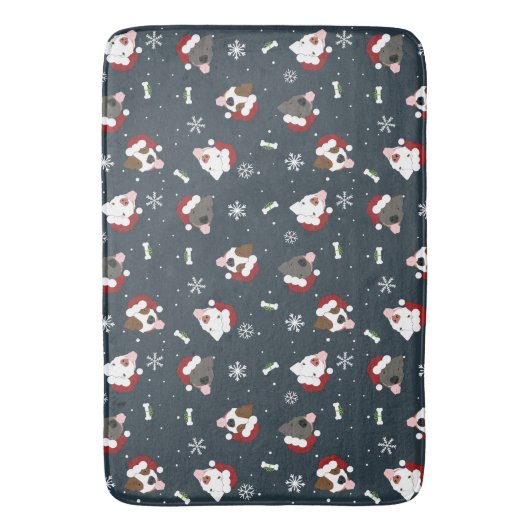 Tapis De Bain Chiens de père Noël (devant Vertical)