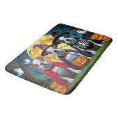 Tapis De Bain Chiens de Pitbull Citrouille Halloween drôle (Angle)