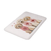 Tapis De Bain Chiens de Valentines Goldendoodle (Angle)