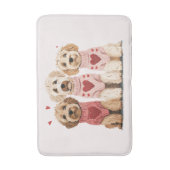 Tapis De Bain Chiens de Valentines Goldendoodle (Devant (Vertical))