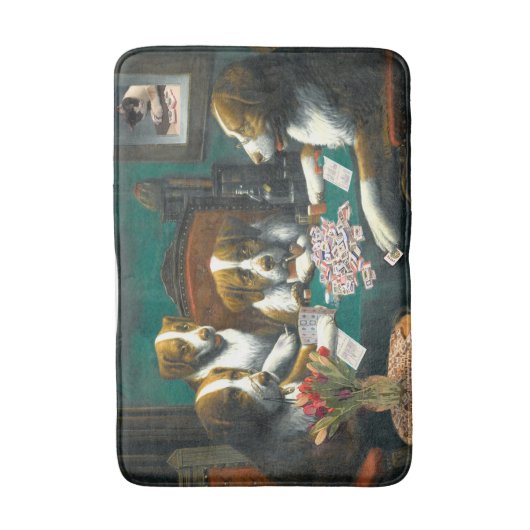 Tapis De Bain Chiens d'heure-milliampère Jongg jouant le tapis (Devant (Vertical))