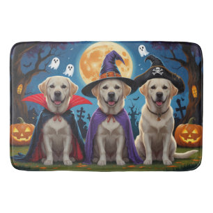 Tapis De Bain Chiens du Labrador Citrouille Halloween Funny