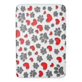 Tapis De Bain Chiens Et Dessins Cardiaques (devant Vertical)