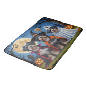 Tapis De Bain Chiens Havanais Citrouille Halloween drôle (Angle)