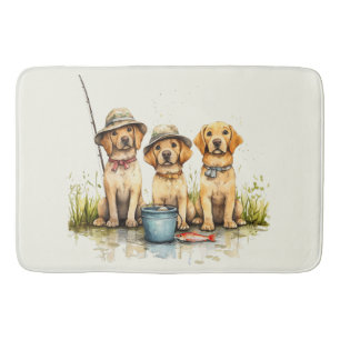 Tapis De Bain Chiens Labrador Retriever à la pêche