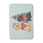 Tapis De Bain Chiens Labrador Retriever de Noël (Devant (Vertical))