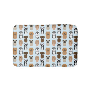 Tapis De Bain Chiens mignons, Carlin, Boston, Lab, Chow, Husky, 