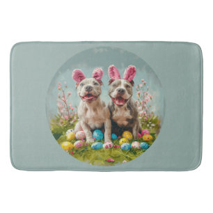 Tapis De Bain Chiens Pit Bull de Pâques