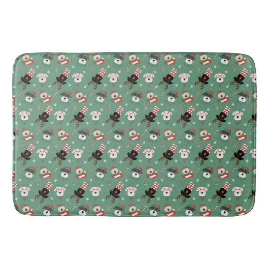 Tapis De Bain Chiens Schnauzer de Noël (Devant)