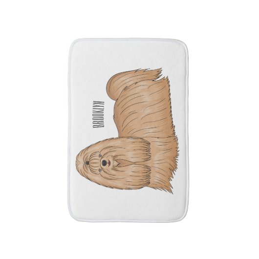 Tapis De Bain Chih tzu long cheveux dessin de chien (Devant (Vertical))