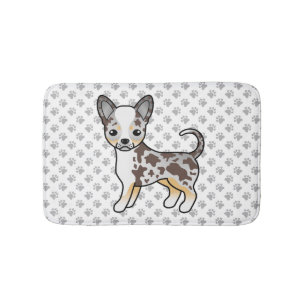 Tapis De Bain Chihuahua au pelage lisse Merle Chocolat Chien & P