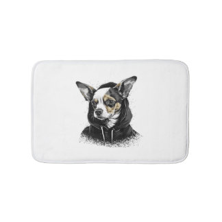 Tapis De Bain Chihuahua Cool Chien Rap Hip-Hop Gangster