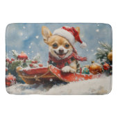 Tapis De Bain Chihuahua Dog in Sledge Let it neiger Noël (Devant)
