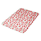 Tapis De Bain Chili poivre rouge et blanc (Angle)