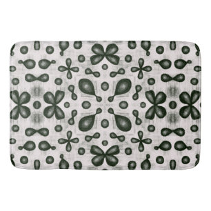 Tapis De Bain Chimie organique orbitales atomiques noir et blanc