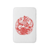 Tapis De Bain Chine Papercut Rooster Année 2017 bain blanc mat (Devant (Vertical))