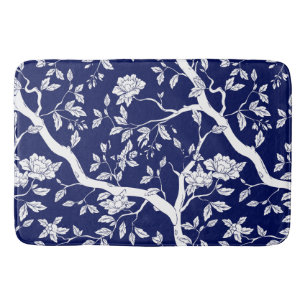 Tapis De Bain Chinoiserie bleue et blanche